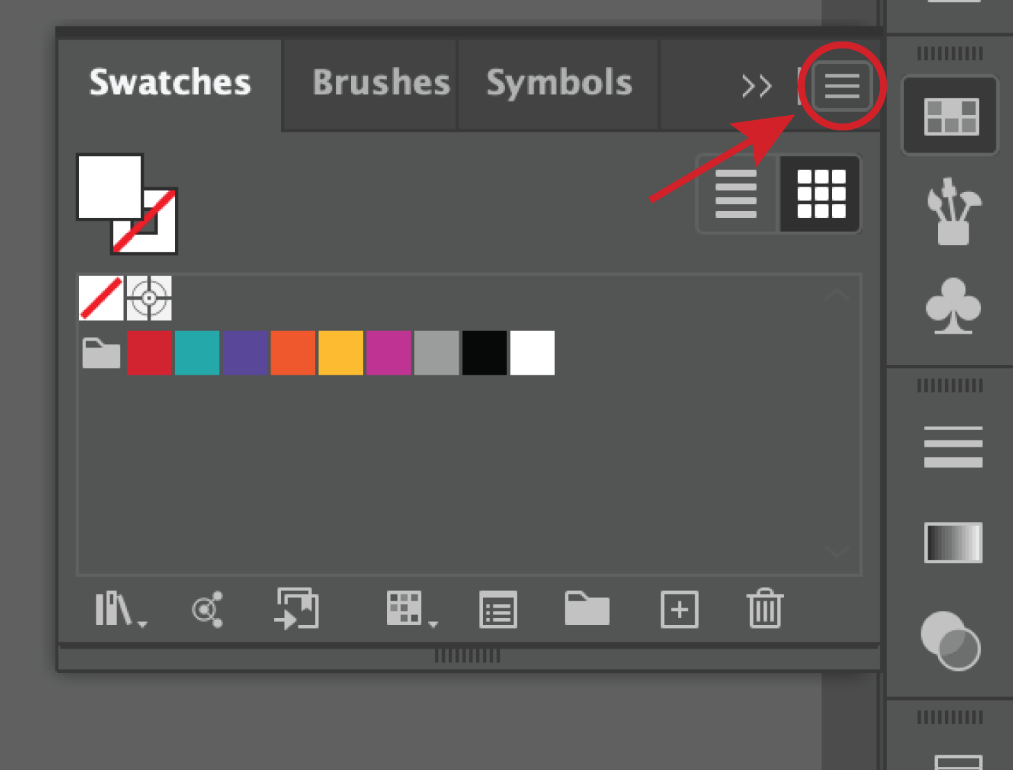 How to save color palette in illustrator